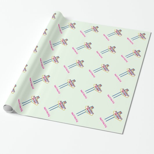 Happy Birthday Emily Las Vegas Wrapping Paper Geschenkpapier (Ungerollt)