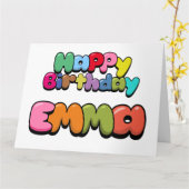 Happy Birthday Emma Karte (Gelbe Blume)