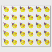 Happy Birthday Emoji Geschenkpapier (Flach)
