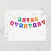 Happy Birthday Enclosure Card Begleitkarte (Vorne/Hinten)