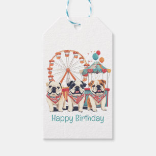 Happy Birthday English Bulldogs beim Carnival Geschenkanhänger