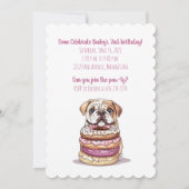 Happy Birthday English Bulldogs Einladung (Rückseite)