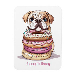 Happy Birthday English Bulldogs Magnet