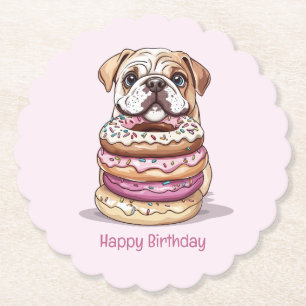 Happy Birthday English Bulldogs Untersetzer