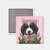 Happy Birthday - English Springer Spaniel - Baxter Magnet (Vorderseite/Rückseite)