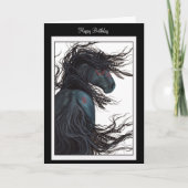 Happy Birthday Enjoy Horse Card by Bihrle Karte (Vorderseite)