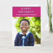 Happy Birthday Enkel mit E-Mail-Fotokarte Karte (Vorderseite)