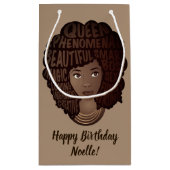 Happy Birthday ermutigen Schwarze Frauen Licht bra Kleine Geschenktüte (Rückseite)