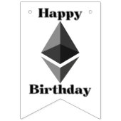 Happy Birthday Ethereum Icon Bunting Banner (Erste Fahne)