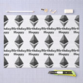 Happy Birthday Ethereum Icon Tissue Seidenpapier (Handwerk)