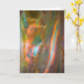 Happy Birthday - Eukalyptus im Impressionismus Karte (Gelbe Blume)