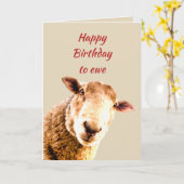 Happy Birthday Ewe Funny Sheep Animal Spaß Karte (Gelbe Blume)