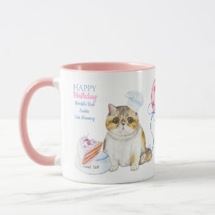 Happy Birthday EXOTIC Cat Mama - Personalisiert Tasse
