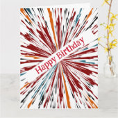 Happy Birthday Explosive Farben Karte (Gelbe Blume)