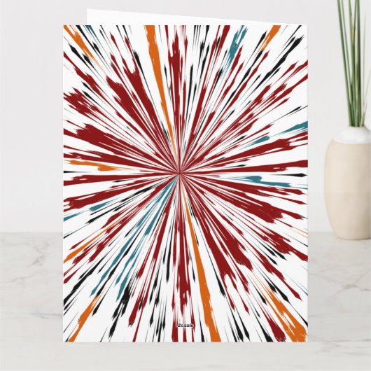 Happy Birthday Explosive Farben Karte (Rückseite)