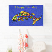 Happy Birthday Extravagant Fish farbenfrohe Scales Banner (Insitu)