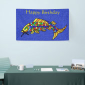 Happy Birthday Extravagant Fish farbenfrohe Scales Banner (Messeveranstaltung)