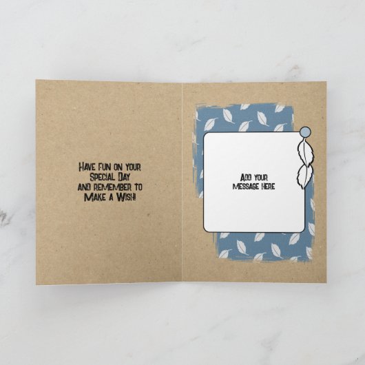 Happy Birthday fabelhafte Tochter Foto blau Karte (Innenseite)