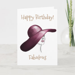 Happy Birthday Fabulous Elegant Zeichnend Frau Karte