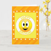Happy Birthday Face Custom Karte (Gelbe Blume)
