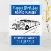 Happy Birthday Fahrer or Driver Karte (Gelbe Blume)