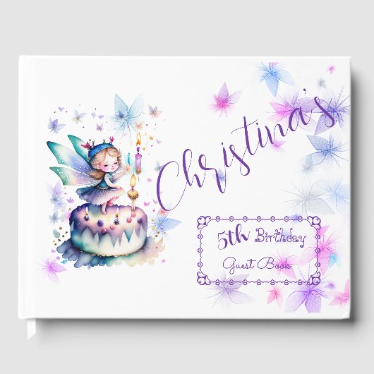 Happy Birthday Fairy 01 Gästebuch (Vorderseite)