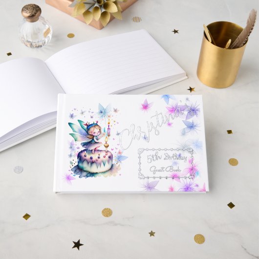 Happy Birthday Fairy 01 Gästebuch (Vorderseite Offen)