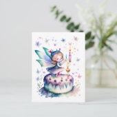 Happy Birthday Fairy 01 Postkarte (Stehend Vorderseite)