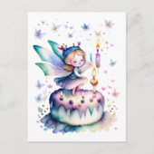 Happy Birthday Fairy 01 Postkarte (Vorderseite)