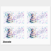 Happy Birthday Fairy 01 Rechteckiger Aufkleber (Blatt)