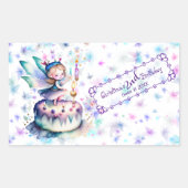 Happy Birthday Fairy 01 Rechteckiger Aufkleber (Vorderseite)