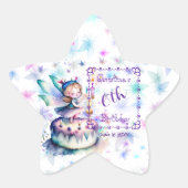 Happy Birthday Fairy 01 Stern-Aufkleber (Vorderseite)