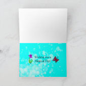 Happy Birthday Fairy and Unicorn Personalisiert Karte (Innenseite)