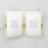 Happy Birthday Fairy Floral Themed Personalized  Karte (Innenseite)