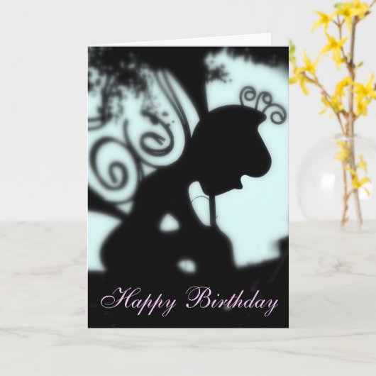 Happy Birthday Fairy Greeting Card Karte (Gelbe Blume)