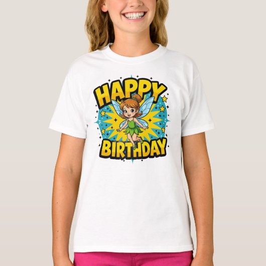 Happy Birthday Fairy T-Shirt (Vorderseite)