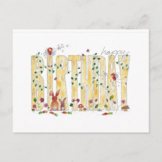 Happy Birthday - Fairy Woodland Postkarte