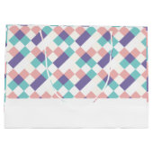 Happy Birthday Family Pastel Colors Große Geschenktüte (Rückseite)