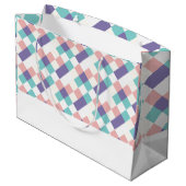 Happy Birthday Family Pastel Colors Große Geschenktüte (Rückseite Schrägansicht)