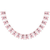 Happy Birthday Fantasy Sun Hübsche Gesichter Pink Wimpelkette (Alle)