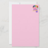 Happy Birthday farbenfroh rosa Lila Stationery Briefpapier (Vorderseite)