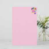 Happy Birthday farbenfroh rosa Lila Stationery Briefpapier (Stehend Vorderseite)