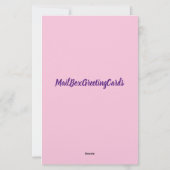 Happy Birthday farbenfroh rosa Lila Stationery Briefpapier (Rückseite)