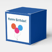 Happy Birthday farbenfrohe Balloons Cartoon Geschenkschachtel (Vorderseite)