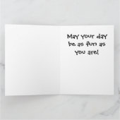 Happy Birthday farbenfrohe Balloons Cartoon Karte (Innenseite)