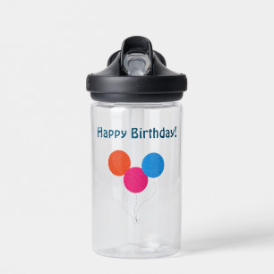 Happy Birthday farbenfrohe Balloons Cartoon Trinkflasche