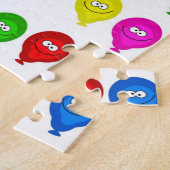 Happy Birthday farbenfrohe Balloons Cupcake Puzzle (Seite)