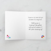 Happy Birthday farbenfrohe Cupcakes Karte (Innenseite)