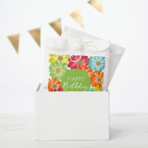 Happy Birthday farbenfrohe Frühlingsblumen