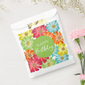 Happy Birthday farbenfrohe Frühlingsblumen Geschenktütchen (Versiegelt)